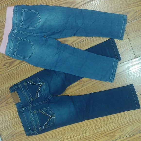 Bundle of 2 toddler girl denim pants size 4t - Picture 2 of 2